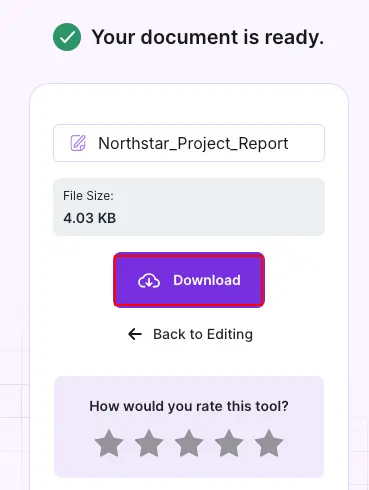 Click Download to get the new PDF extracting the selected pages