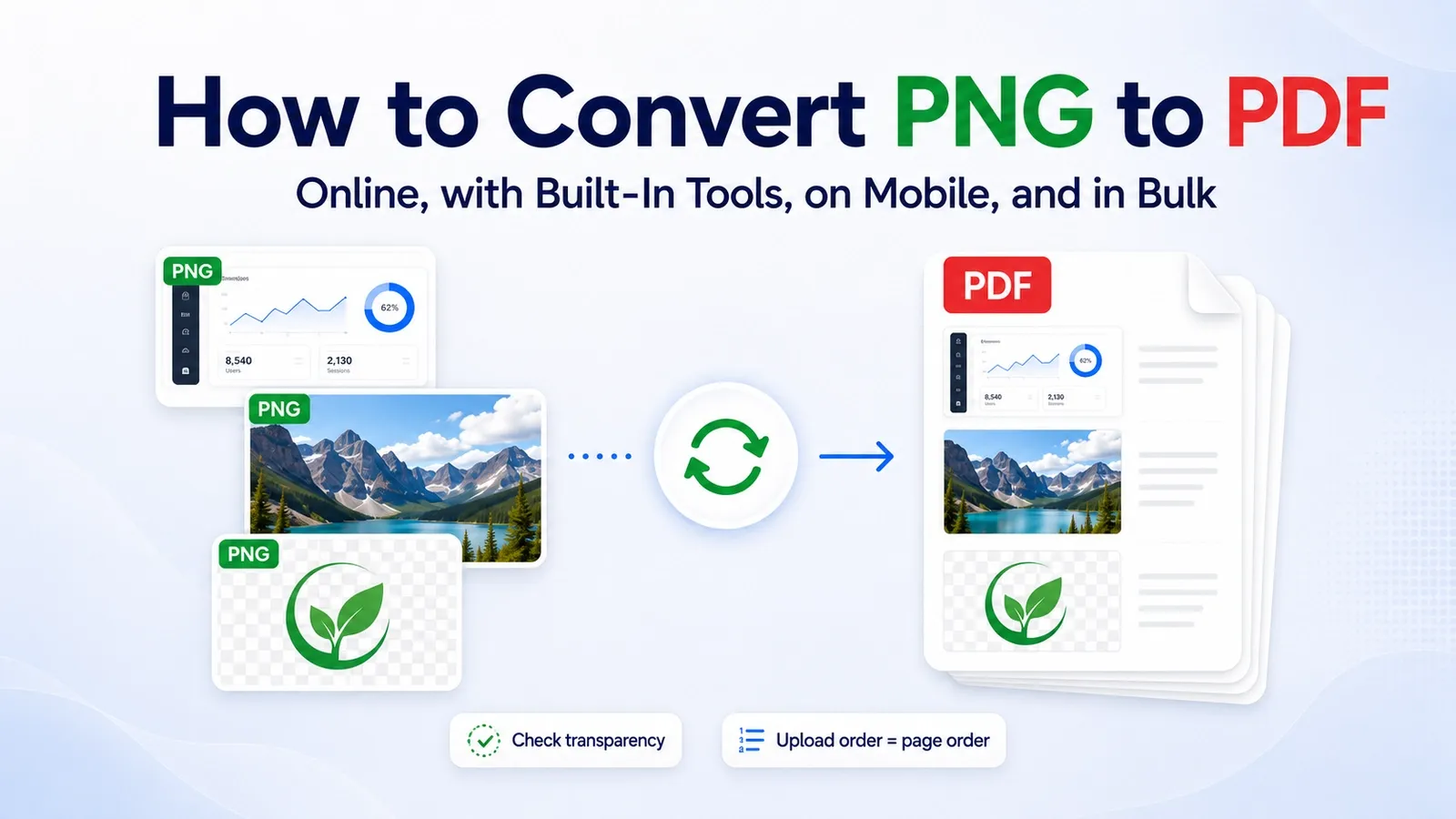 How to Convert PNG to PDF: Online, with Built-In Tools, on Mobile, and in Bulk