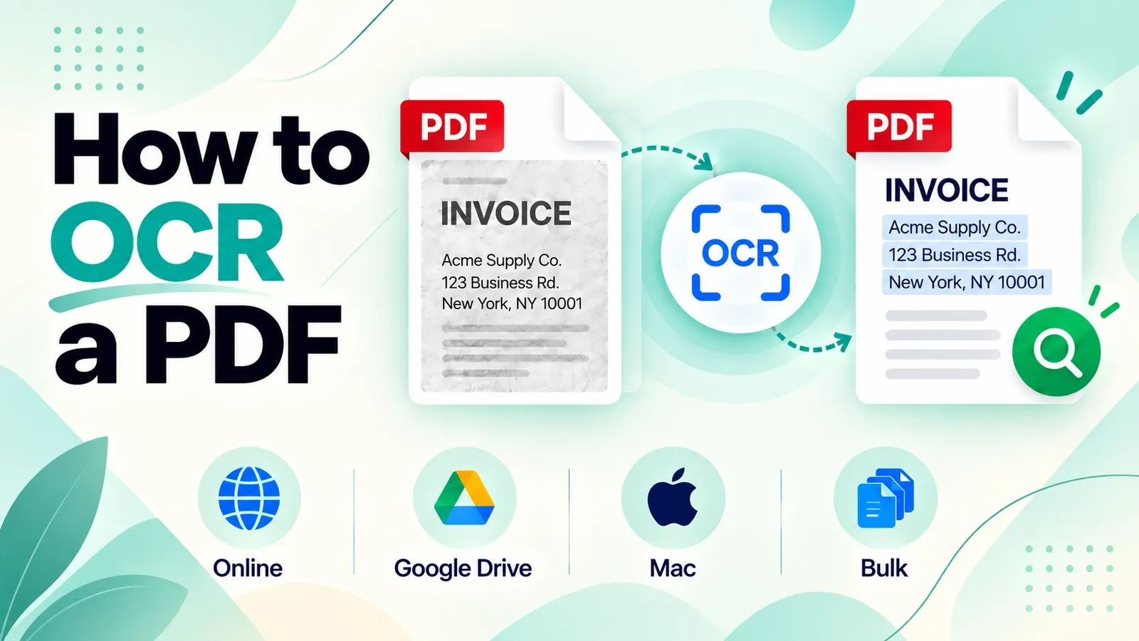How to OCR a PDF and Make a Scanned Document Searchable: Online, with Google Drive, on a Mac, and in Bulk