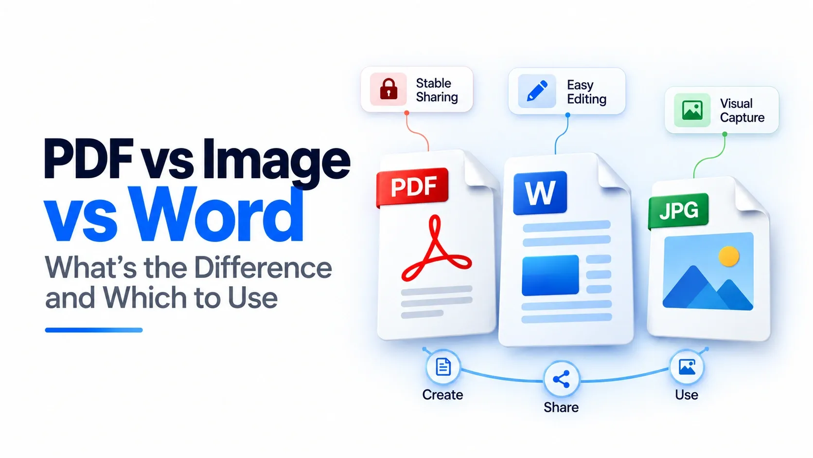 PDF vs Image vs Word: What's the Difference and Which to Use